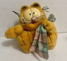 Vintage Garfield 9 Plush 1981 with Blanket Sucking His Thumb Rare HTF VGC Fast