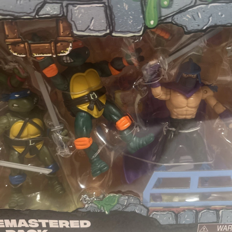💥Playmates Teenage Mutant Ninja Turtles TMNT 1988 remasterizado animado paquete de 6💥 Foto 4 de 4