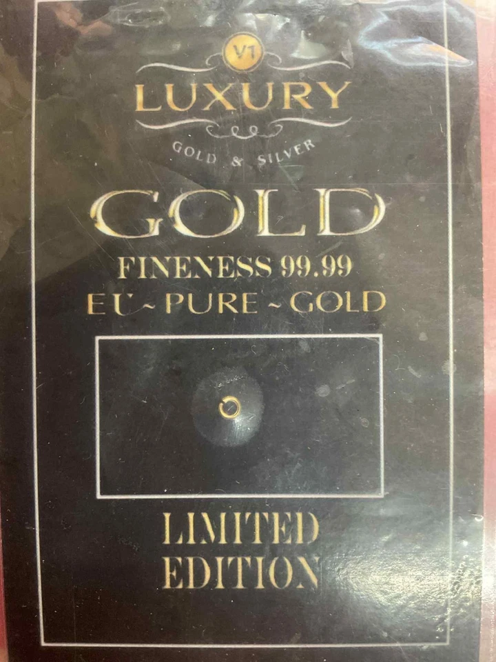 DE COLECCIÓN EDICIÓN LIMITADA LUJO ORO 1 GRANO EN TARJETA LAMINADA SELLADA Foto 2 de 2