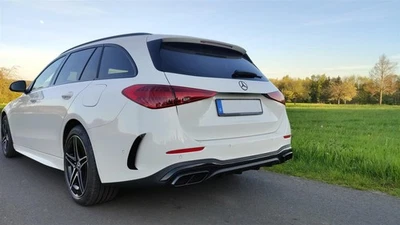 Auspuffblende Abdeckung ABS Satz für Mercedes Benz C-Klasse W206 S206 Schwarz - Bild 1 von 4