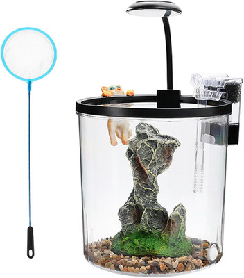 1.5 Gallon Small Fish Tank, Betta Fish Tank Kit with LED Light, Oxygen Generator