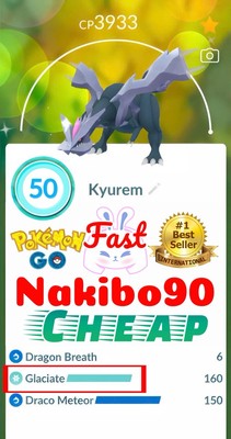 Pokemon Shiny Kyurem Lv50 3 Skill (Glaciate) Tra De Go Read Describe 