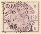 GB SG190 QV 1884 2.5d LILAC HE GU