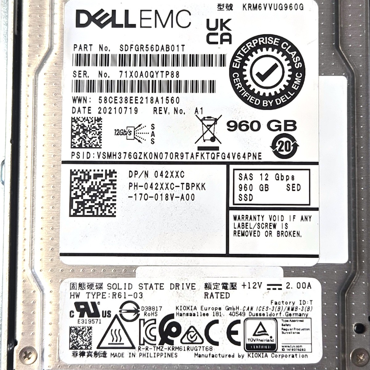 Dell 42XXC 960GB 2.5