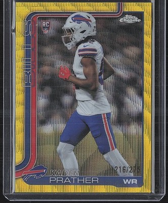 2025 Topps Chrome #394 Kaden Prather Yellow Wave Refractor #/275