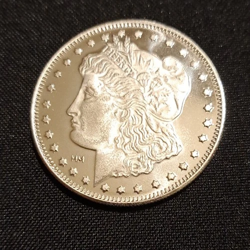 1 Troy Ounce .999 Fine Silver Morgan Dollar Design Round Coin 1 oz