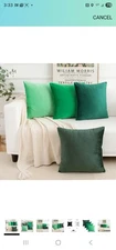 Yonous Green Gradient Combo Set Throw Pillow Covers, Set of 4, 20x20"