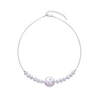 Cavill Halskette Damen 925 Silber Rhodiniert SüßWasserperlen Elegant