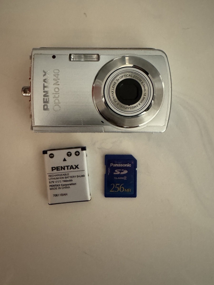 【すぐ使えます！】PENTAX OPTIO M40 PENTAX Pentax Optio M40 8.0MP Digital Camera - Silver for sale