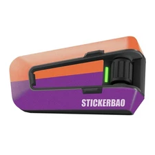 For Cardo Packtalk Neo Edge Pro Wrap Stickers Matte Decal TT005 Purple Orange