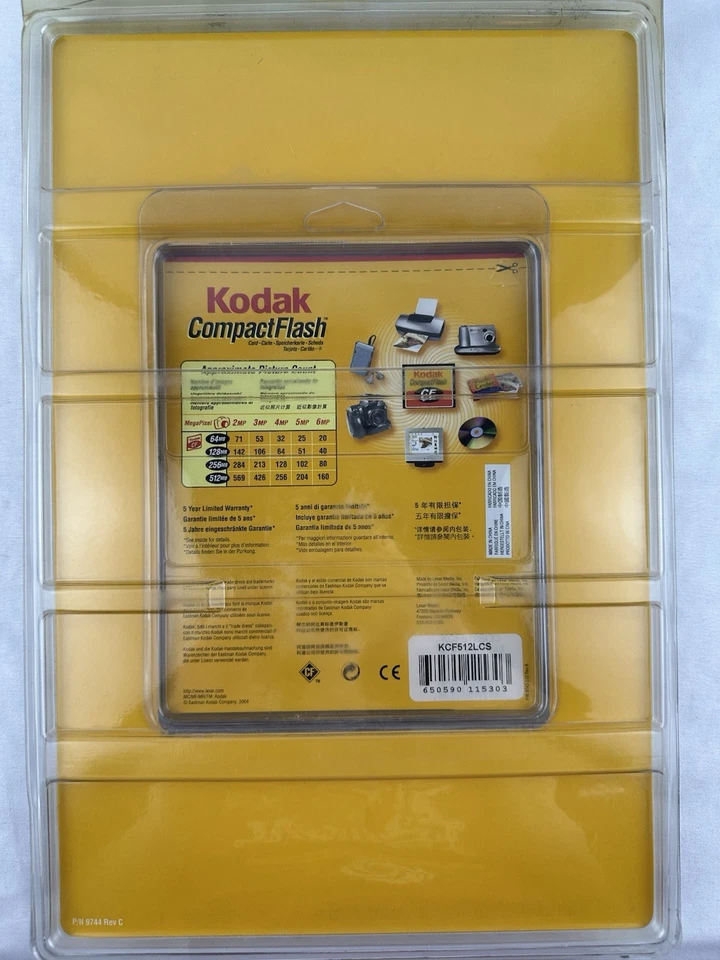 NEW Kodak 512MB CF Compact Flash Camera Memory Card Sealed - Image 3 of 3