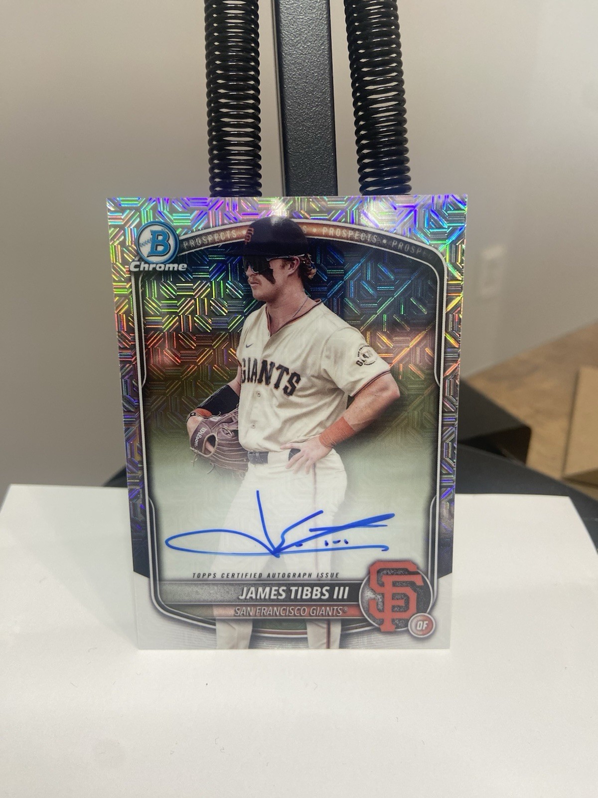 2025 James Tibbs III💎Bowman Chrome Mojo Refractor Auto On-Card Dodgers!🔥🔥🔥