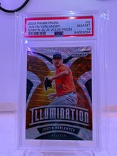 2020 Prizm Illumination Blue Wave Refractor #I-2 Justin Verlander 24/60 PSA 10
