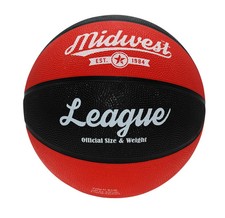 Image of Midwest League Basketball Black/Red (Size 6)