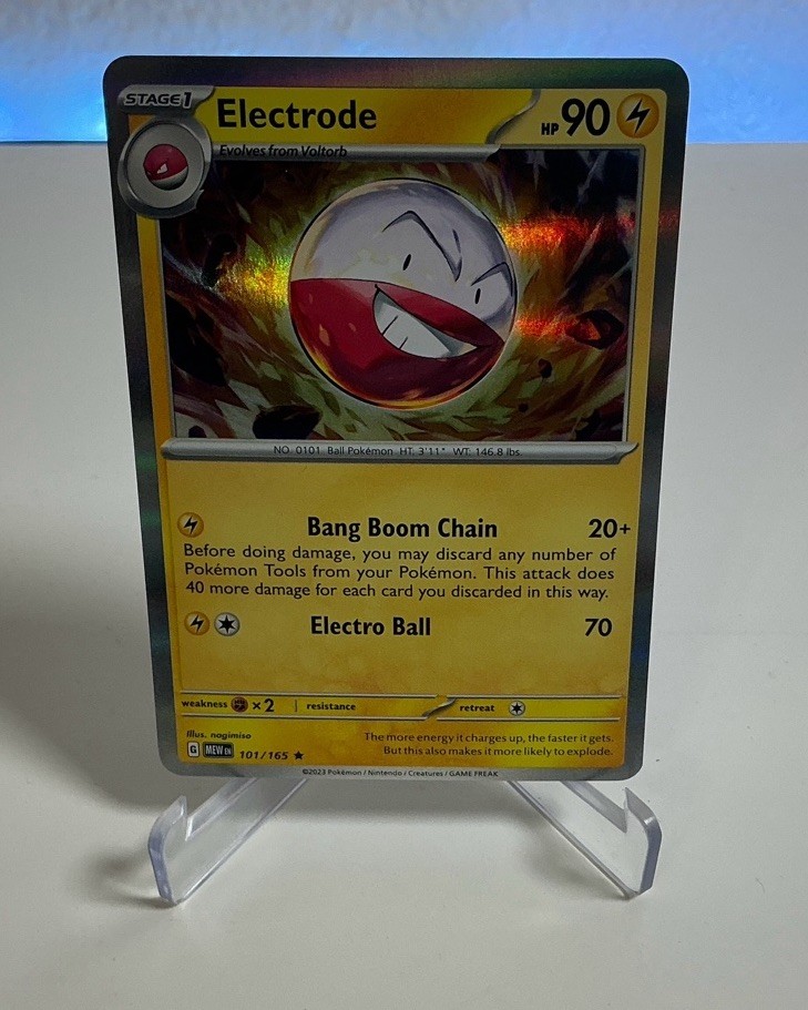 Electrode - 101/165 151 Holo Rare Pokemon - NM/MINT