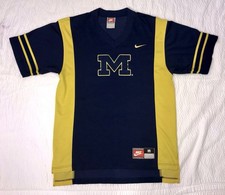 VTG 90s Nike Michigan Wolverine  s M Pullover Warmup Jersey Football
