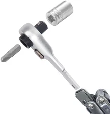 2 in 1 EDC Ratchet Wrench Screwdriver Flat Bit Adapter for Leatherman Multitool