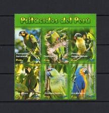 T0278 Peru 2006 birds, Parrots of Peru BLOCK MNH