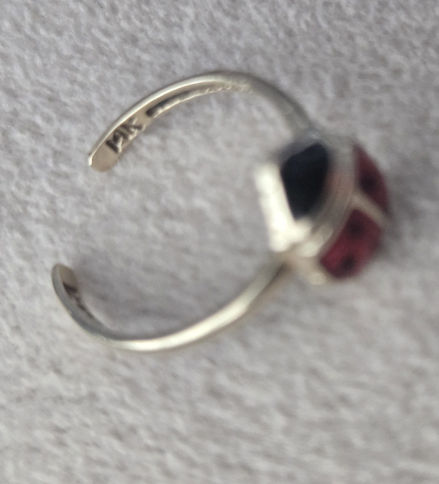 14k Solid Gold Ladybug Toe Ring Enamel Accents - image 5