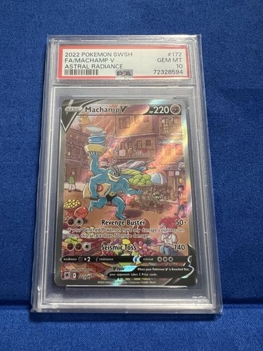 2022 Pokemon SWSH Astral Radiance #172 FA/Machamp V PSA 10 GEM MINT