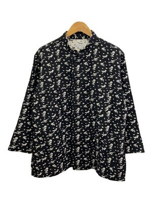 Engineered Garments Langarm Hemd / M/ Baumwolle/Schwarz/Blumenmuster Gebraucht