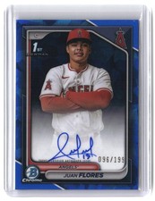 Juan Flores #/199 2024 Bowman Chrome Sapphire Edition Prospect Autographs