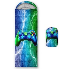 Axolotl Blue Gamepad Sleeping Bag,Waterproof Lightweight Gaming Sleeping Bag ...