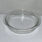 VTG PYREX 221 Clear Glass 8.5” Round Ovenware Cake Casserole Pie Baking Dish USA