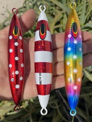 400. 500 600g BLUEFIN TUNA KNIFE JIGS - 16 Oz Eddie Bomb  Heavy Bft Nighttime