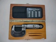 Vintage Brown & Sharpe 200 Swiss Made Micrometer 0-1" x .0001