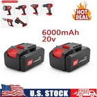 2~1pack 20V 6Ah Replacement Battery Lithium for Bauer Power Tool 1704C-B 1906C-B
