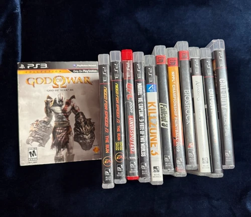 PS3 Game Lot Bundle (10+) – God of War III, NFS The Run, Fallout 3 & More