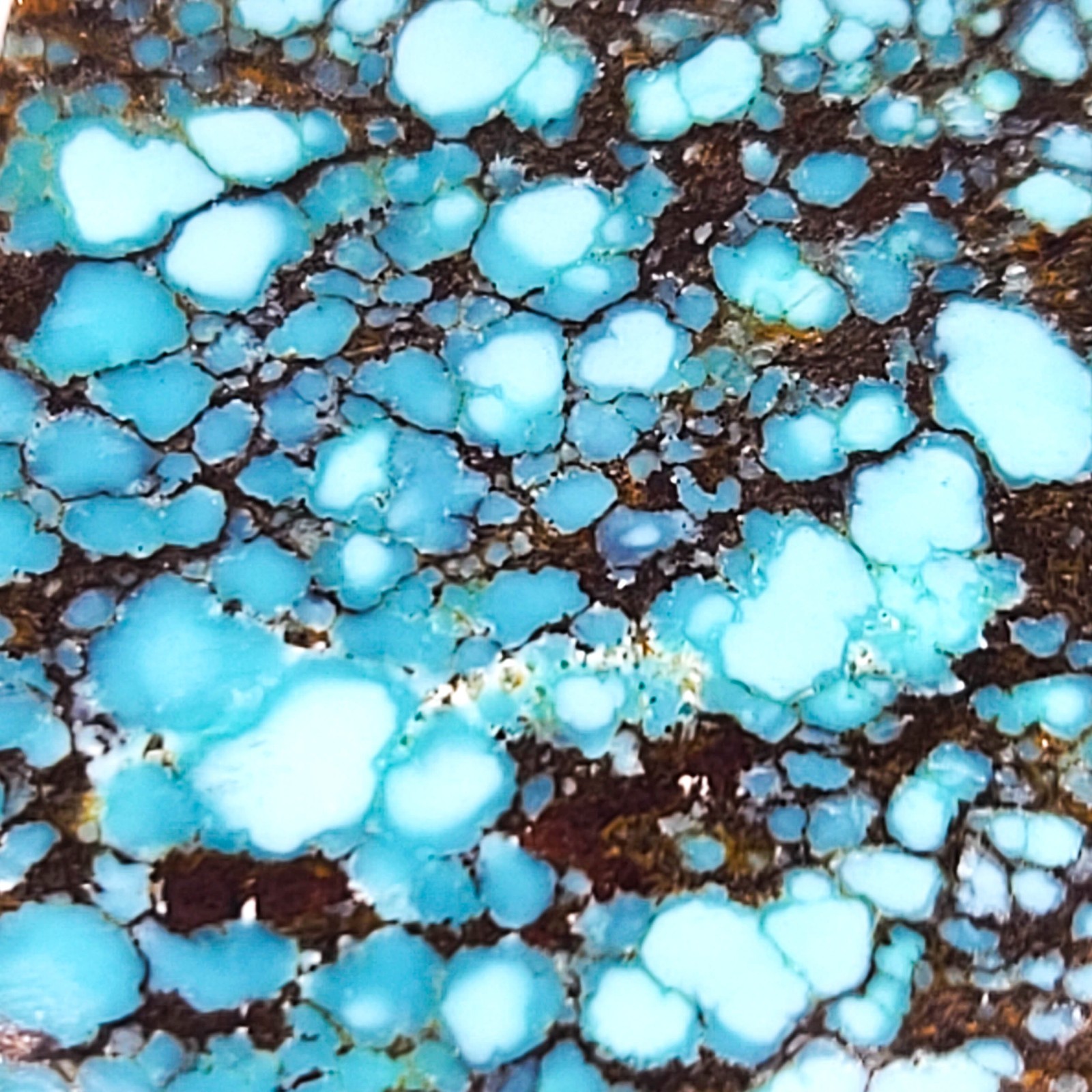 Turquoise Rough Slabs GS1082 Hubei Turquoise Rough Slabs Mixed Webbed - Lapidary Cabbing