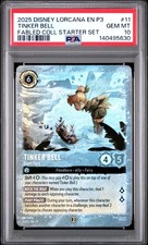 2025 DISNEY LORCANA EN P3-PROMO 11 TINKER BELL - GIANT FAIRY PSA 10