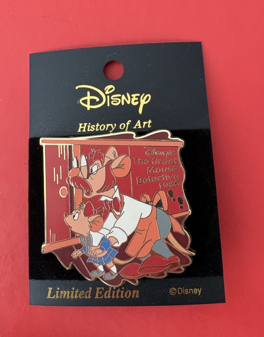 Japan Disney History Of Art The Great Mouse Detective 1986 2002 LE 1000 Pin