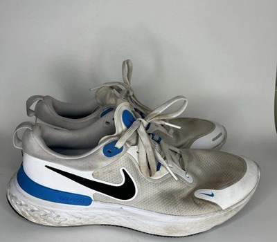 Nike React Miler Men's Running Sneakers White Blue CW1777-100 SIZE 44 US 10