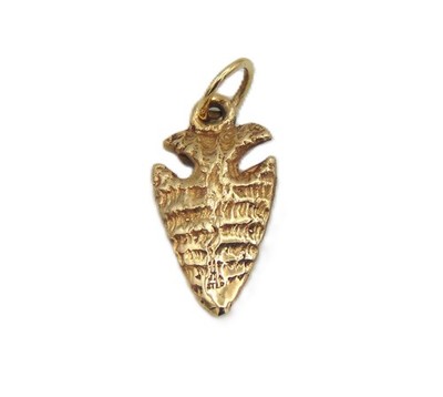 Arrowhead Charm Pendant Yellow Gold