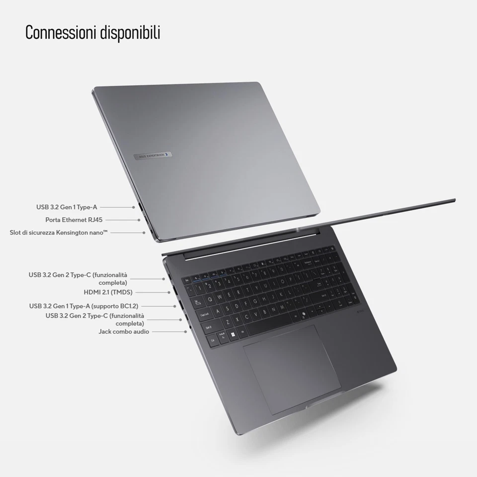 ASUS Expertbook P3 i7-13620H 16" FHD+ DDR5 32Gb, 1Tb,Tastiera retroilluminata, - Immagine 4 di 4