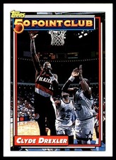 Clyde Drexler 1992-93 Topps #212 Trail Blazers NBA READ FREE SHIP AutographDen
