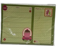 STUDIO18 Cupcake Magnetic Menu Shopping List Pad 8x6" 52 Sheets Kitchen
