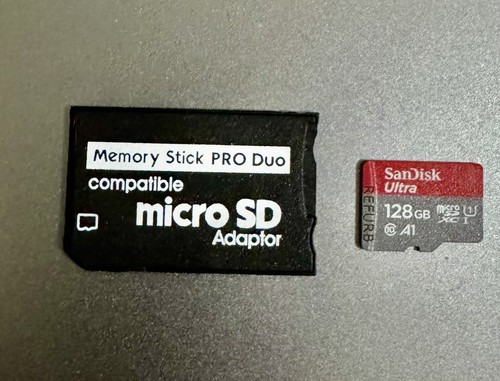 Custom Built 128GB SD memory card   for psp 1000 2000 & 3000 (Read description)