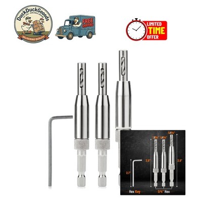 Bates Self Centering Drill Bit Set - 3 Pack, High-Speed Steel Precision Tools