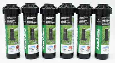 6 Pcs Rain Bird 32SA 4'' Pop Up Gear Drive Rotor Sprinkler 19-32' 40-360 Degree