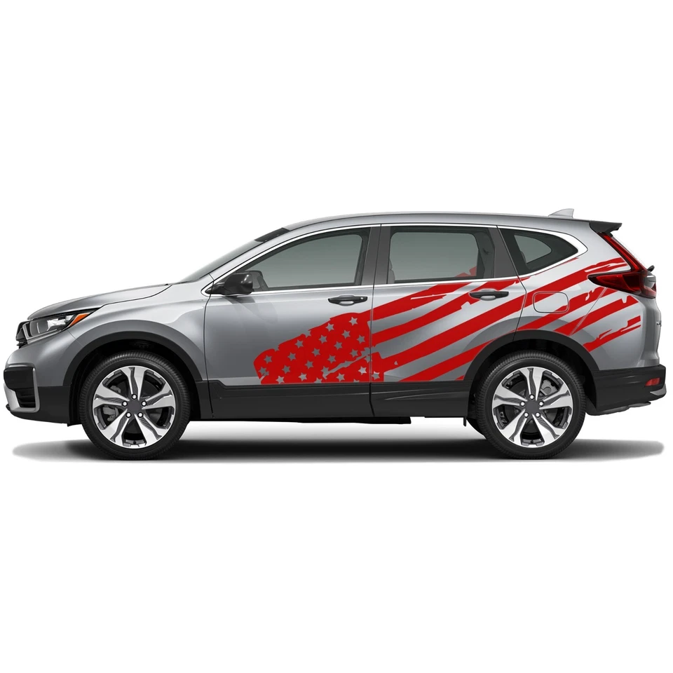Задняя сторона большой флаг США графические наклейки наклейка совместима с Honda CR-V - Изображение 2 из 3
