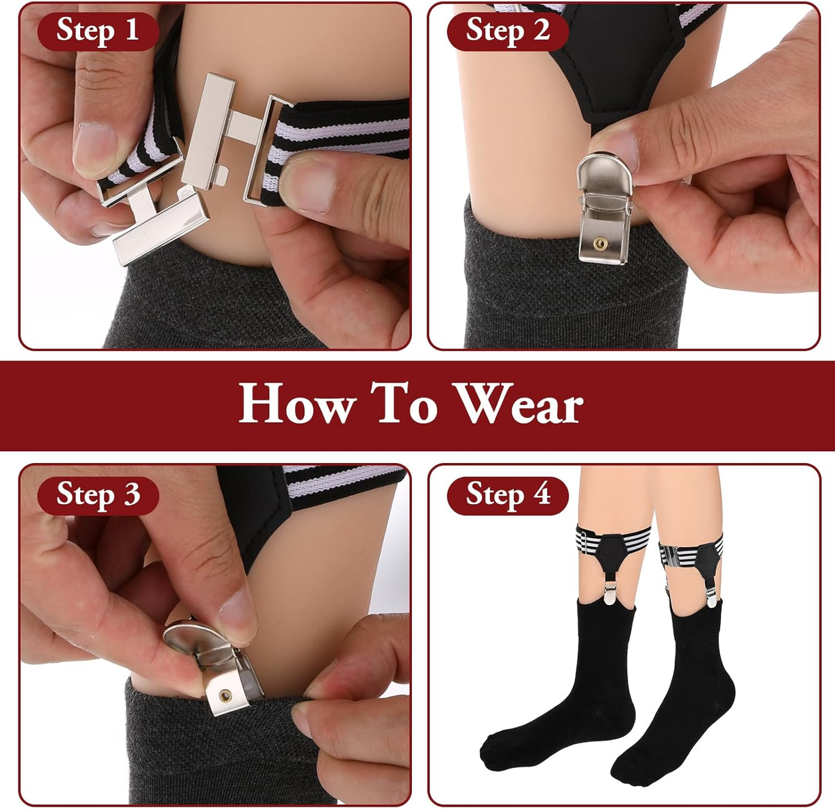 Men's Socks Garters Suspenders fixes-chaussettes NEOFAN
