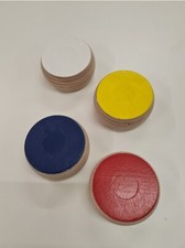 4 Kloats mit Bleikern in Rot,Blau,Gelb u. Weiß/ Boßeln / Kloatscheeten / Kloat