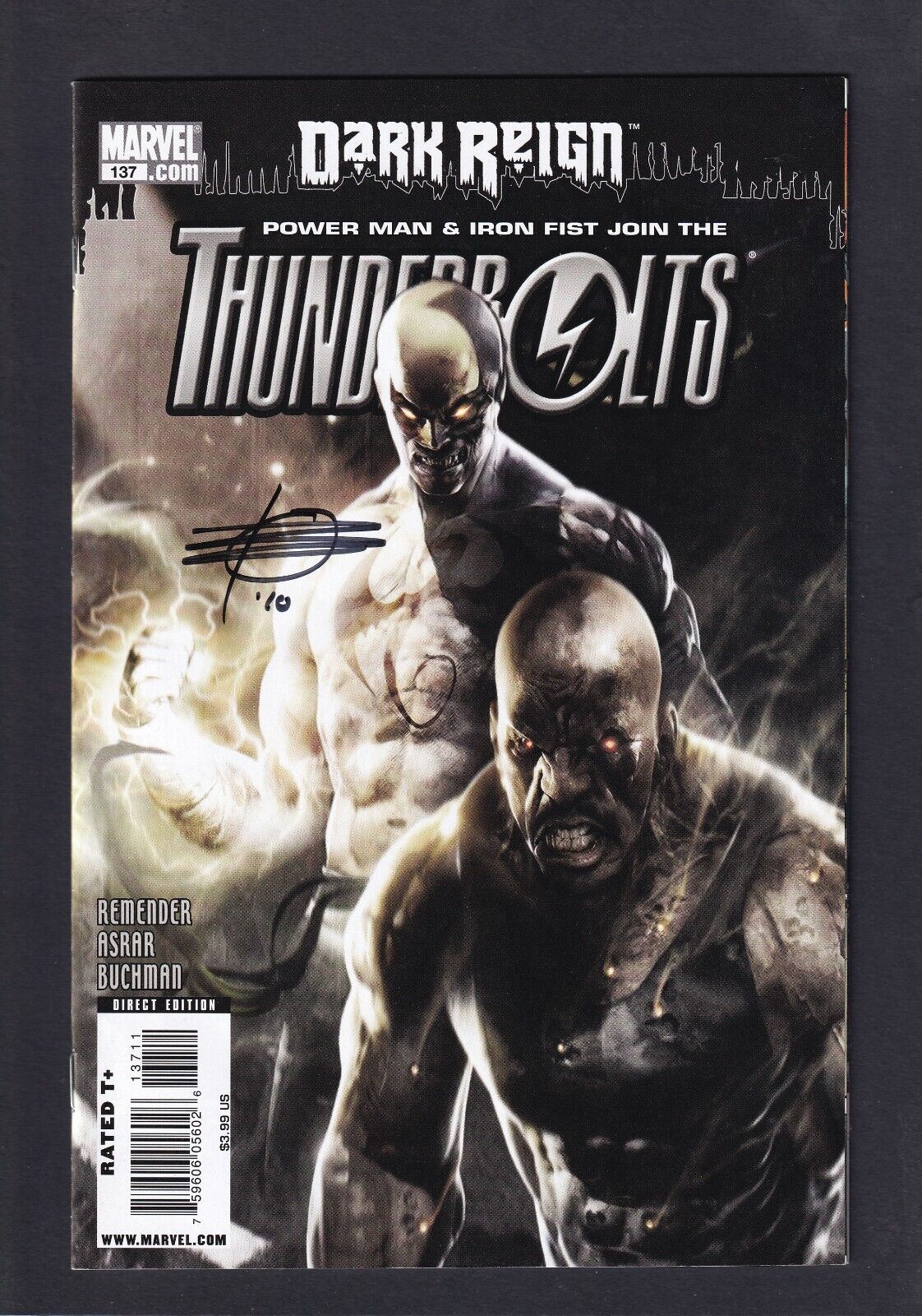 Thunderbolts #137 Signed by Rick Remender Marvel 2009 Mattina Cover No COA