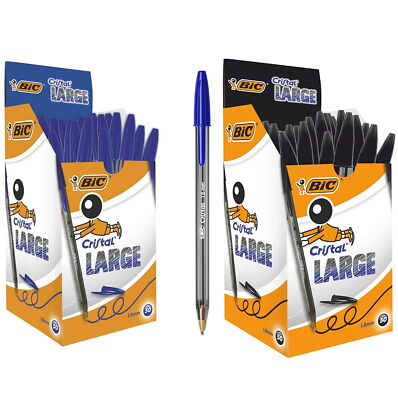 BIC GROSSE KRISTALLSTIFTE 1,6 MM IN SCHWARZ BLAU LILA PINK ODER GRÜN