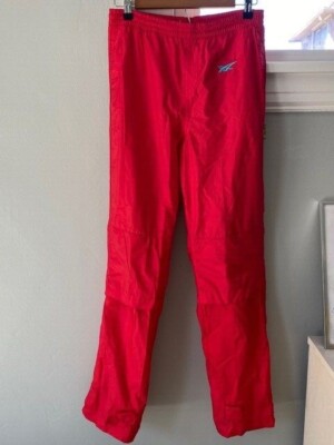 Vintage 80s Asics GoreTex Nylon Red Sweatpants 32x30