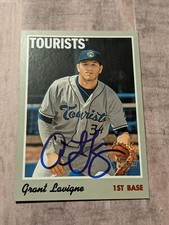 Grant Lavigne Signed 2019 Topps Heritage Minor Card #86 COA Tourists Rockies
